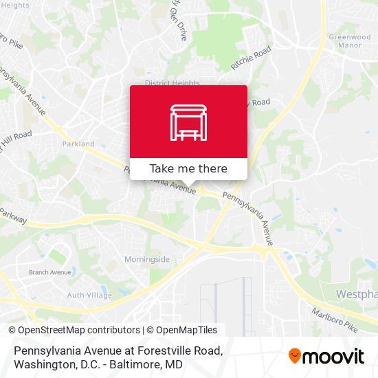 Mapa de Pennsylvania Avenue at Forestville Road