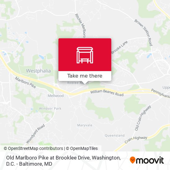 Old Marlboro Pike at Brooklee Drive map