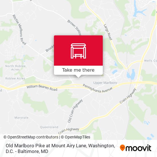 Old Marlboro Pike at Mount Airy Lane map