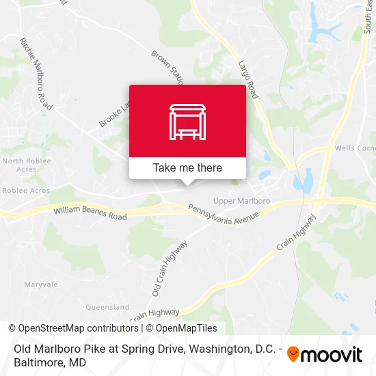 Old Marlboro Pike at Spring Drive map