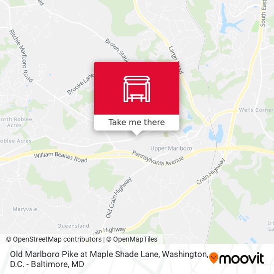 Old Marlboro Pike at Maple Shade Lane map