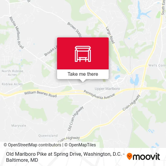 Old Marlboro Pike at Spring Drive map
