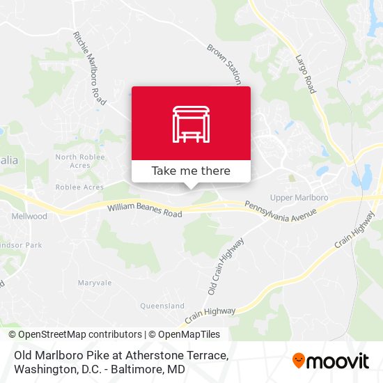 Old Marlboro Pike at Atherstone Terrace map