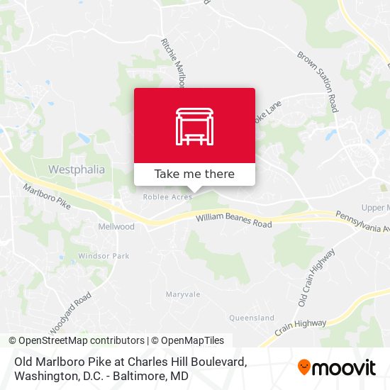 Old Marlboro Pike at Charles Hill Boulevard map