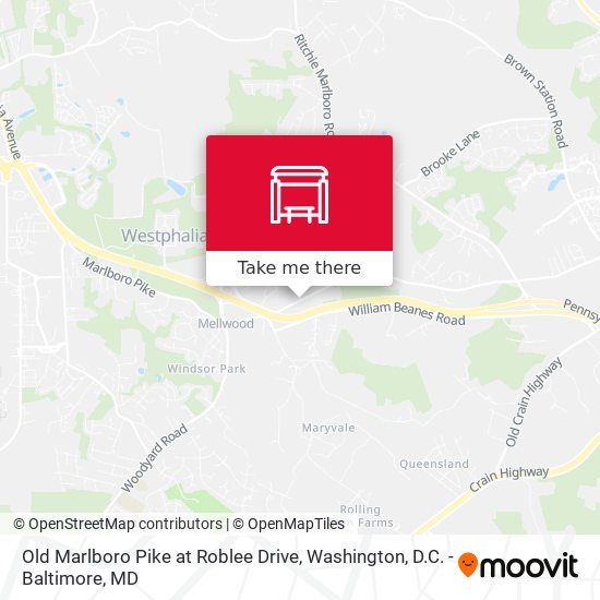 Mapa de Old Marlboro Pike at Roblee Drive