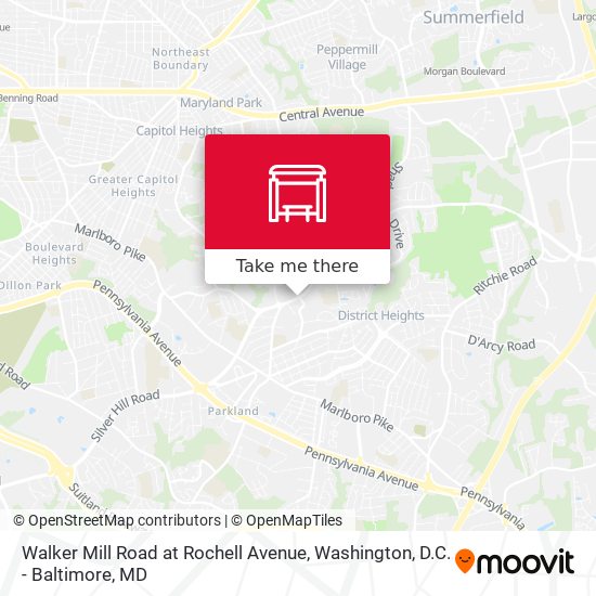 Walker Mill Road at Rochell Avenue map