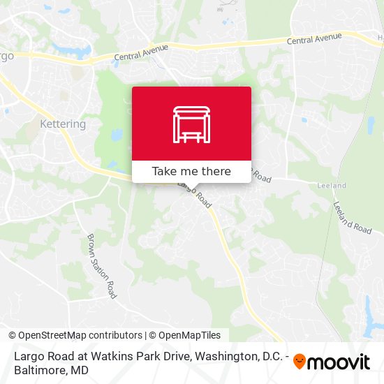 Largo Road at Watkins Park Drive map