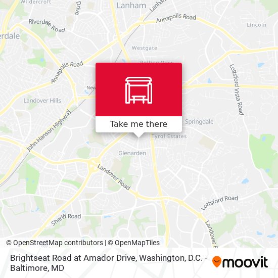 Brightseat Road at Amador Drive map