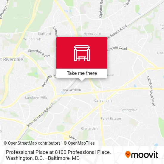 Professional Place at 8100 Professional Place map