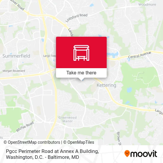 Pgcc Perimeter Road at Annex A Building map