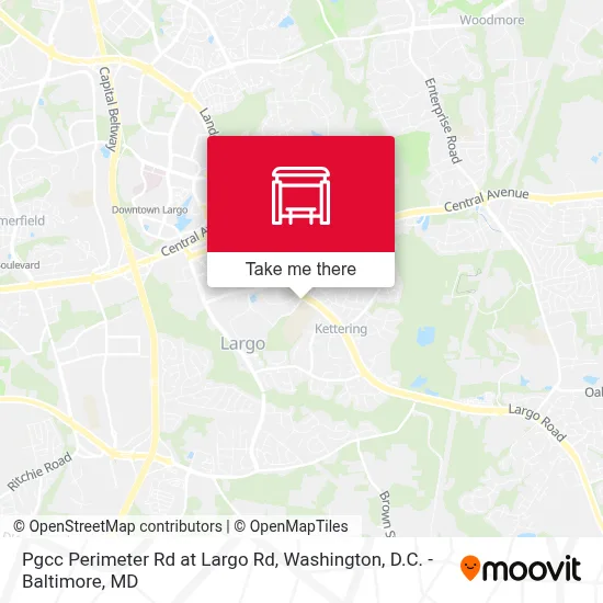 Pgcc Perimeter Rd at Largo Rd map