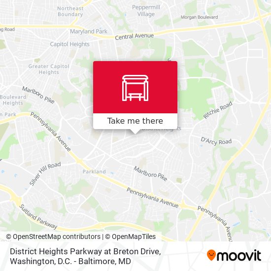 Mapa de District Heights Parkway at Breton Drive
