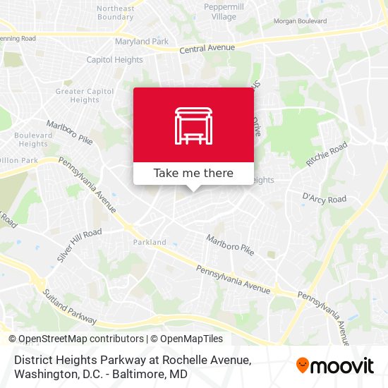 District Heights Parkway at Rochelle Avenue map