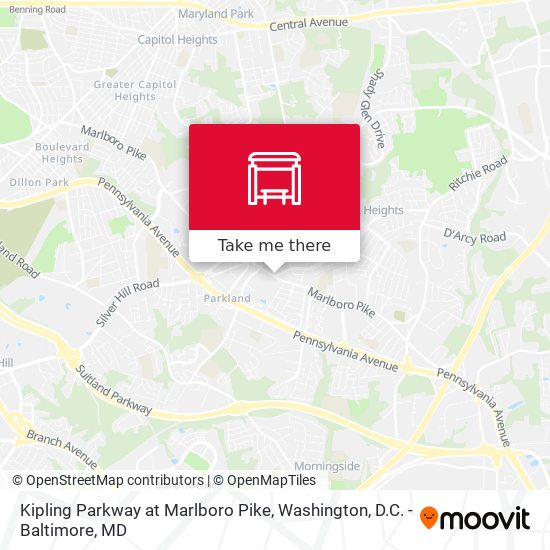 Kipling Parkway at Marlboro Pike map
