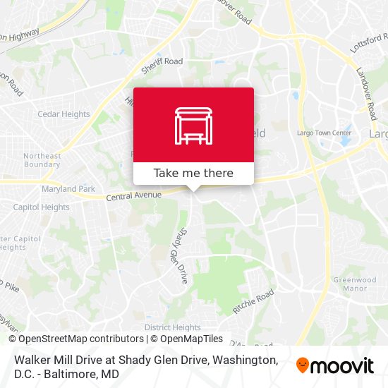 Mapa de Walker Mill Drive at Shady Glen Drive