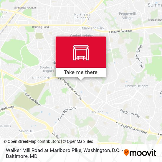 Mapa de Walker Mill Road at Marlboro Pike