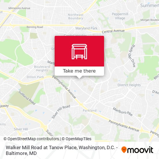 Walker Mill Road at Tanow Place map
