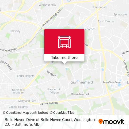 Belle Haven Drive at Belle Haven Court map