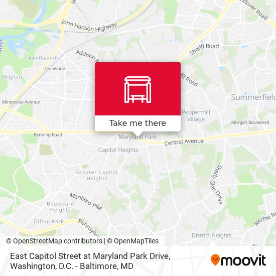 East Capitol Street at Maryland Park Drive map