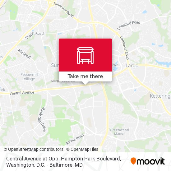 Central Avenue at Opp. Hampton Park Boulevard map