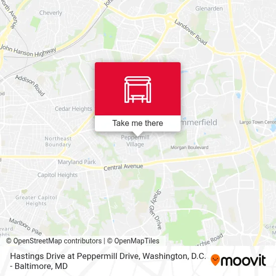 Hastings Drive at Peppermill Drive map