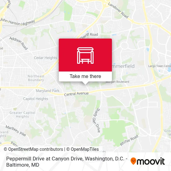 Peppermill Drive at Canyon Drive map