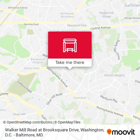 Walker Mill Road at Brooksquare Drive map