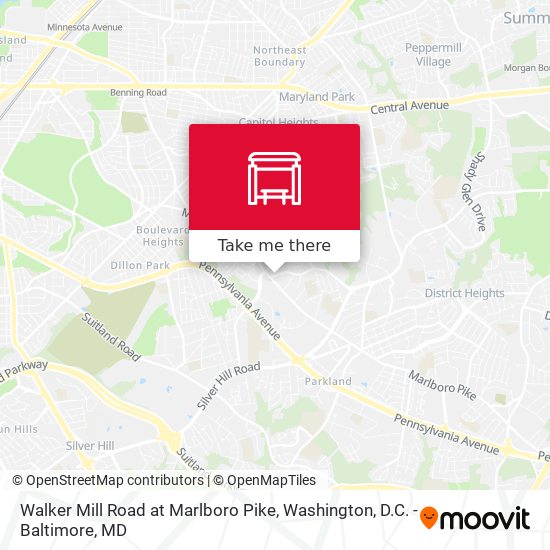 Walker Mill Road at Marlboro Pike map