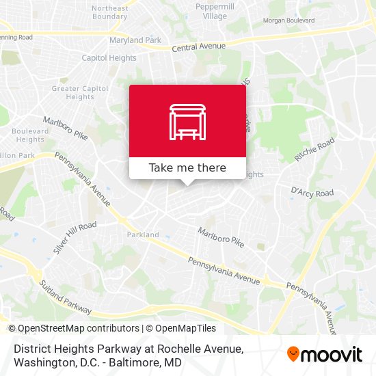 Mapa de District Heights Parkway at Rochelle Avenue
