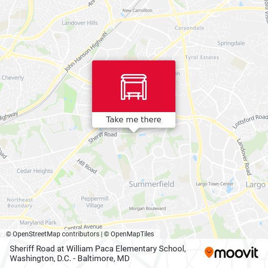 Sheriff Road at William Paca Elementary School map