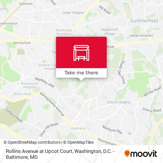 Rollins Avenue at Upcot Court map