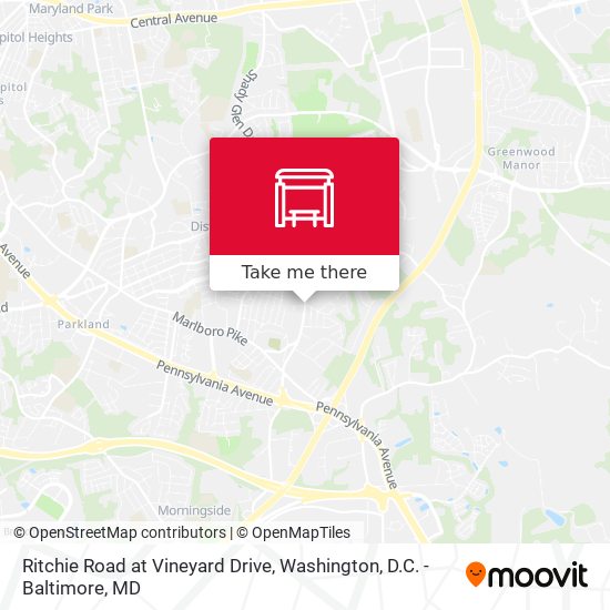 Ritchie Road at Vineyard Drive map