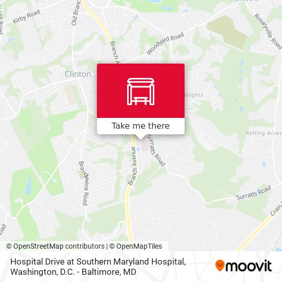 Hospital Drive at Southern Maryland Hospital map
