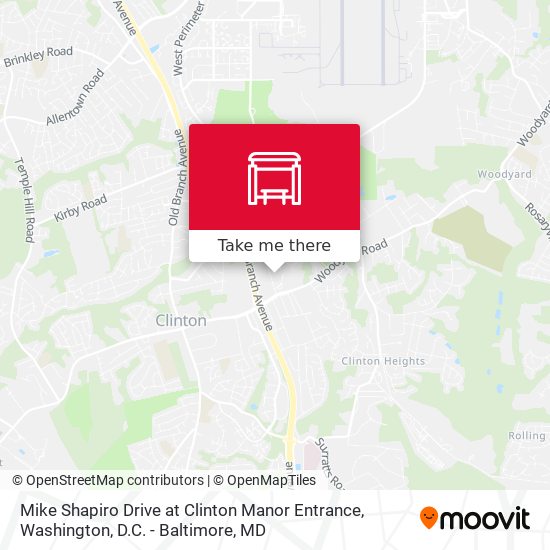 Mike Shapiro Drive at Clinton Manor Entrance map