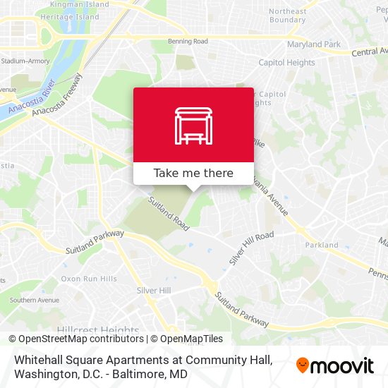 Whitehall Square Apartments at Community Hall map