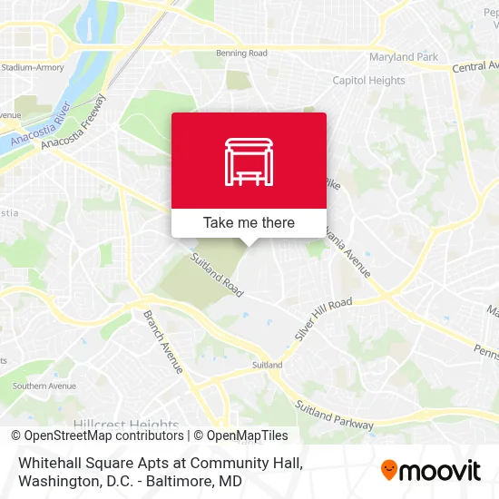 Whitehall Square Apts at Community Hall map
