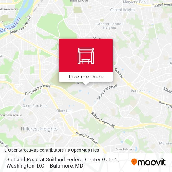 Mapa de Suitland Road at Suitland Federal Center Gate 1