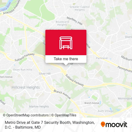Metro Drive at Gate 7 Security Booth map