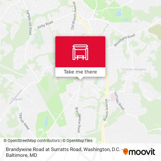Brandywine Road at Surratts Road map