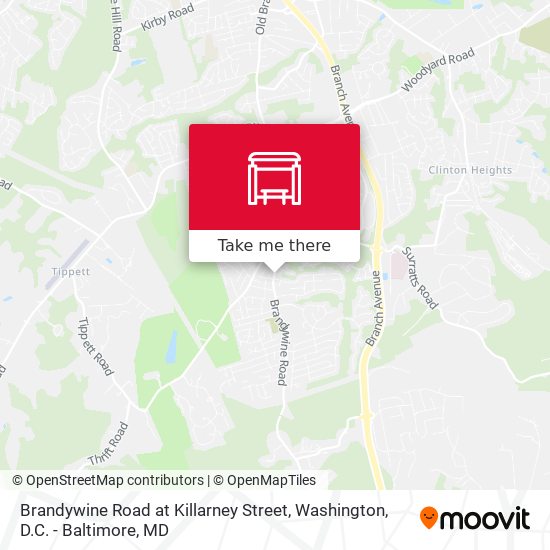 Brandywine Road at Killarney Street map