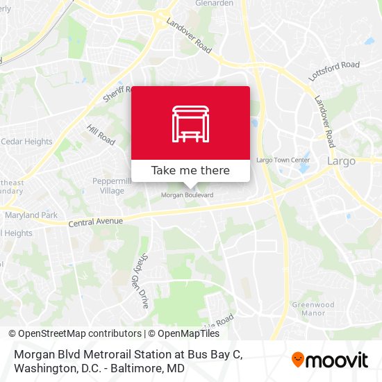 Mapa de Morgan Blvd Metrorail Station at Bus Bay C