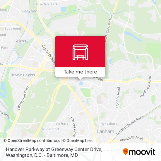 Mapa de Hanover Parkway at Greenway Center Drive