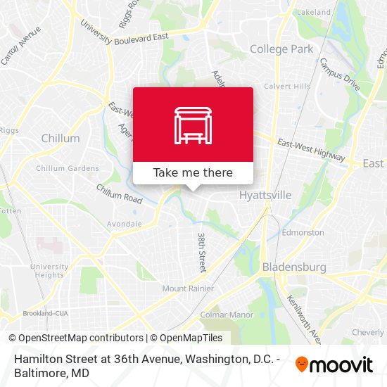 Hamilton Street at 36th Avenue map