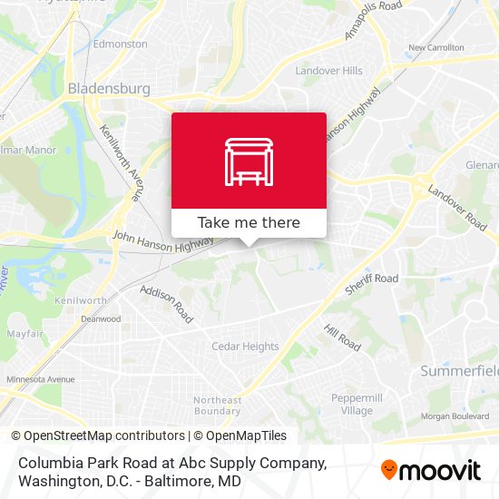 Columbia Park Road at Abc Supply Company map