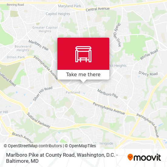 Marlboro Pike at County Road map