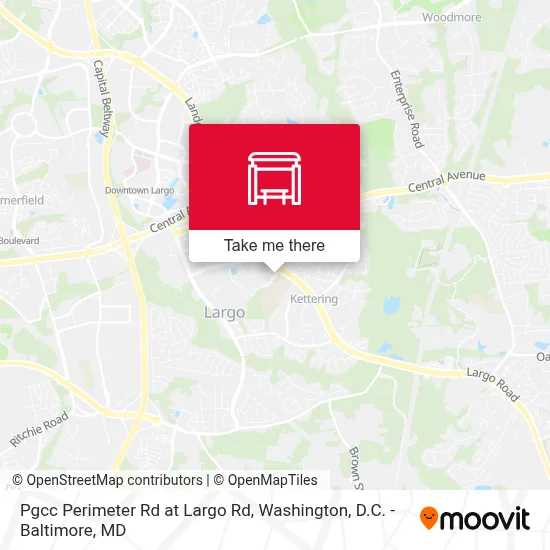 Pgcc Perimeter Rd at Largo Rd map