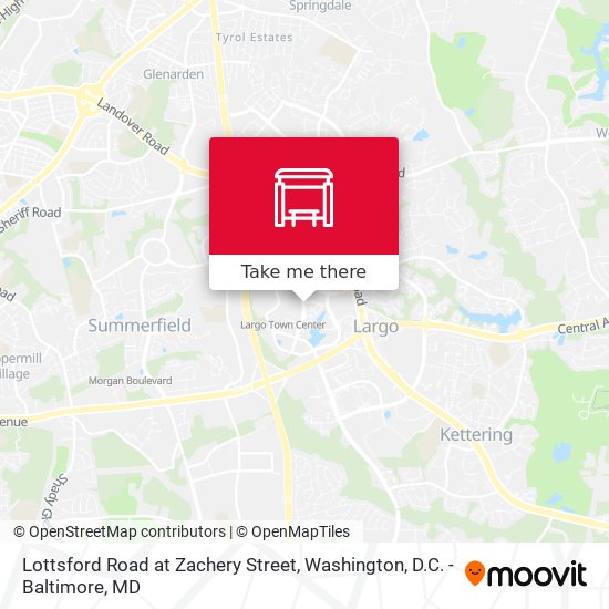 Lottsford Road at Zachery Street map