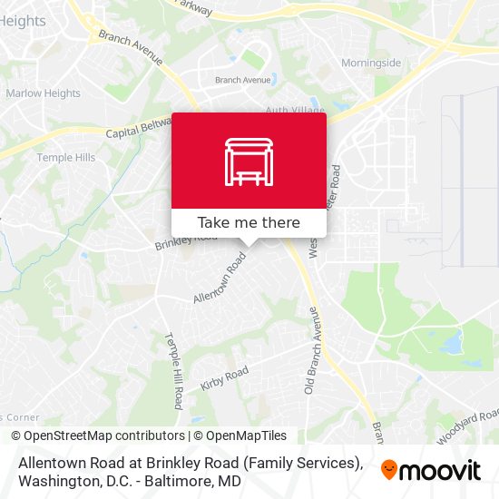 Allentown Road at Brinkley Road (Family Services) map