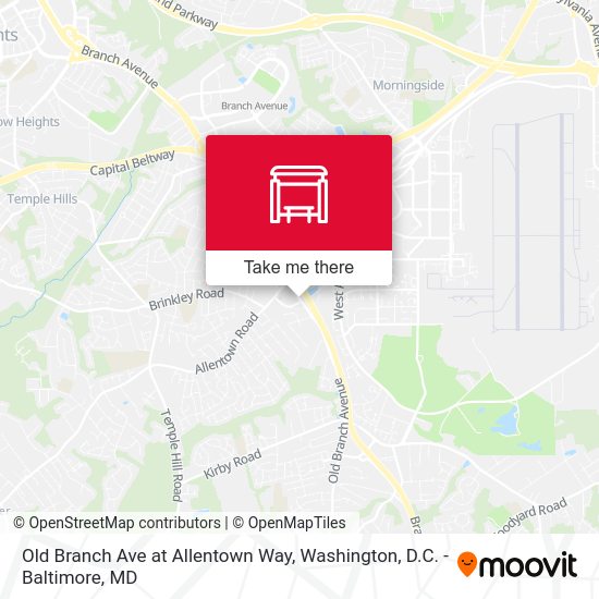 Old Branch Ave at Allentown Way map