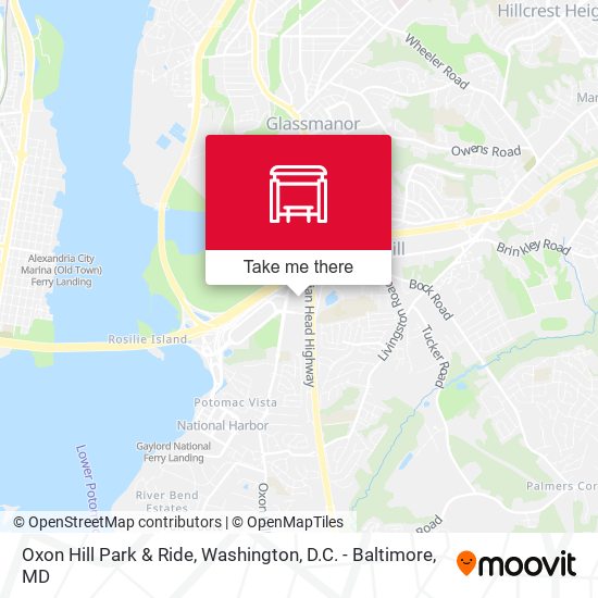 Oxon Hill Park & Ride map